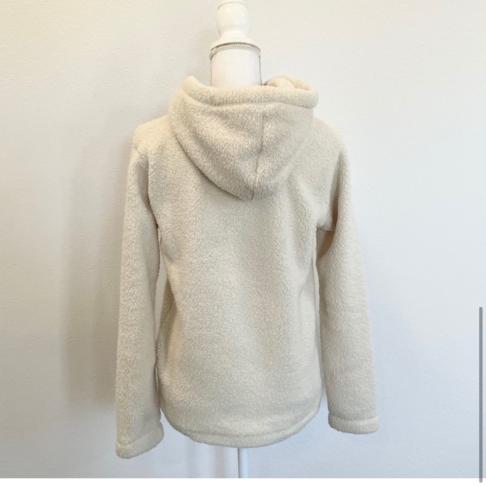 Abercrombie & Fitch soft af sherpa teddy bear hoodie pullover sweatshirt size S - Picture 6 of 6
